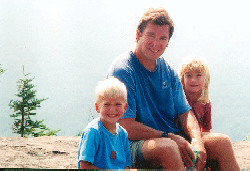 Hiking in the Adirondak High Peaks with son Johnathan and daughter Abbey